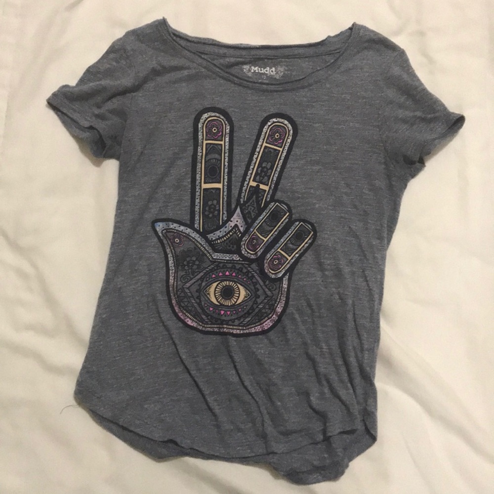Mudd Girl’s Boho-Chic Purple Peace Tee
